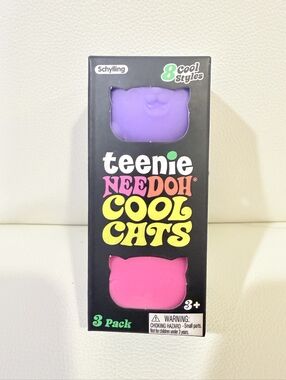 Needoh Tennie Cool Cats Stress Ball 3-Pack